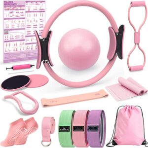 Pilates Kit for Home Workouts, Pilates Equipment Ring and Ball Set, Pilates Essentials Kit for Women, Home Pilates Workout Kit, Pilates Starter Kit for Women at Gym Studio Travel