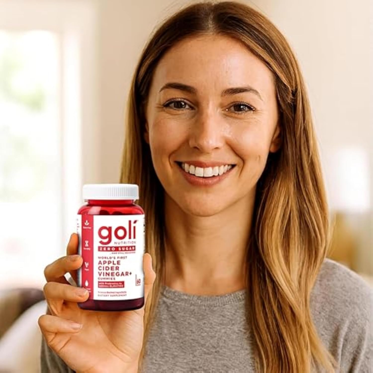 Goli Zero Sugar Apple Cider Vinegar Gummies - ACV with Vitamin B12 and Probiotics - No Sugar Alcohols - Vegan, Keto-Friendly, Gluten-Free - Image 7