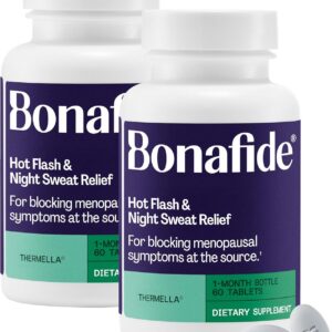 Bonafide Hot Flash and Night Sweats Relief (Thermella). — 2-Month Supply (120 Tablets)