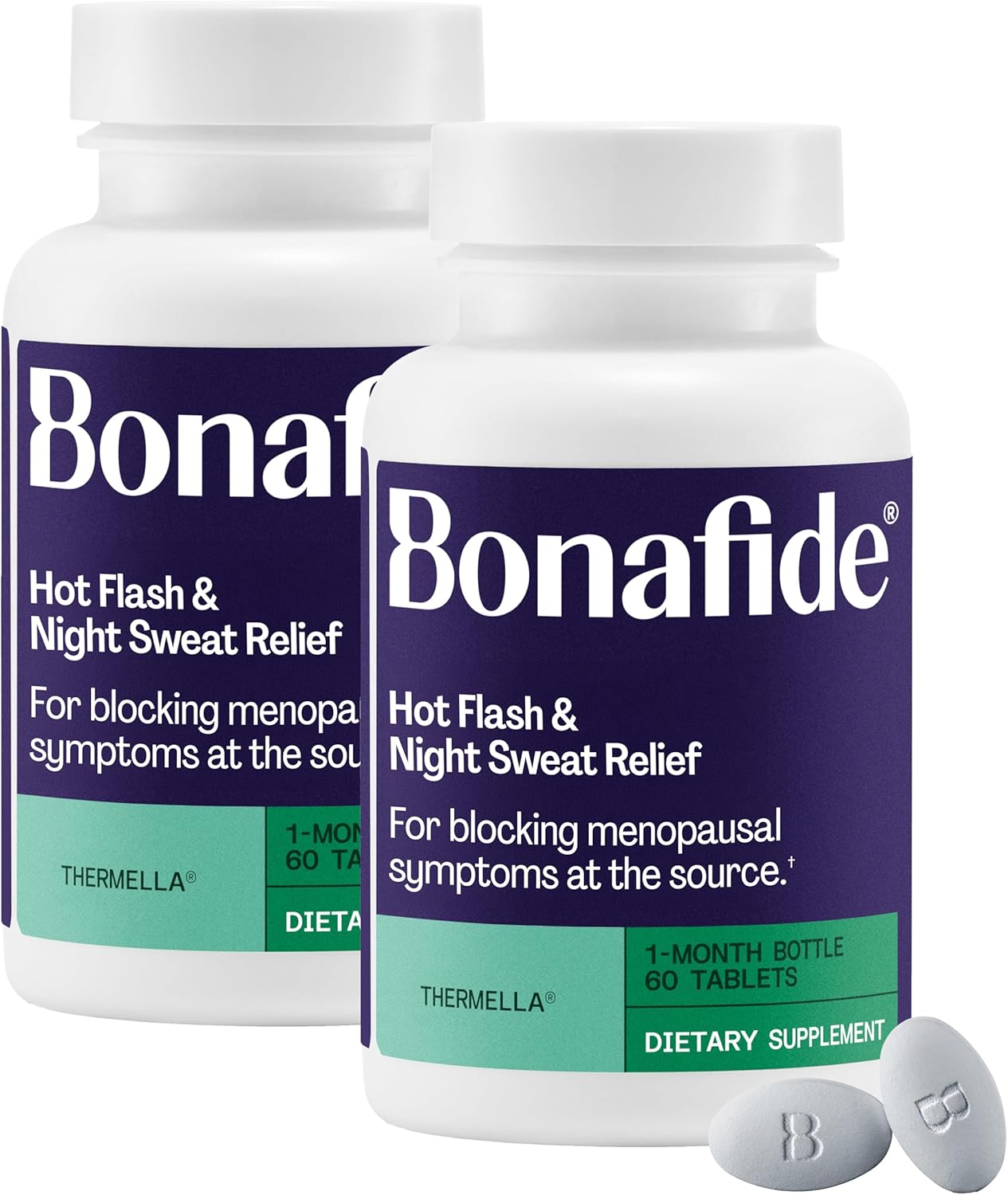 Bonafide Hot Flash and Night Sweats Relief (Thermella). — 2-Month Supply (120 Tablets)