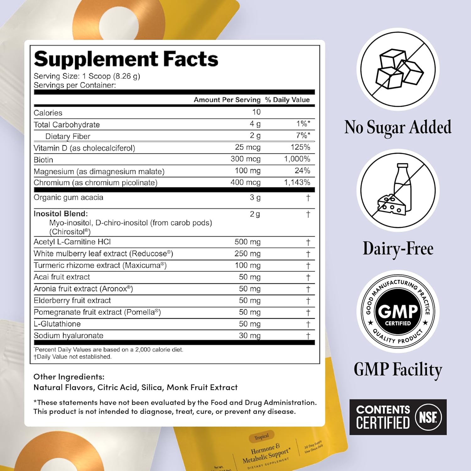 Ovii Metabolic Support for Women – Reducose® White Mulberry with Myo-Inositol & D-Chiro Inositol 40:1 Blend – Daily Wellness, Metabolic Balance & Appetite Control Supplement – 60 Servings, Tropical - Image 9