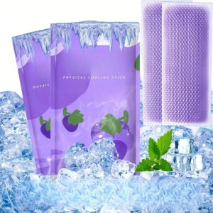 Cooling Gel Patches 20 Pack - 8 Hour Ice Cold Relief for Forehead, Neck & Body | Grape Mint Scented | Instant Temperature Drop for Sunburn, Workouts, | Hypoallergenic, Non-Irritating & Portable