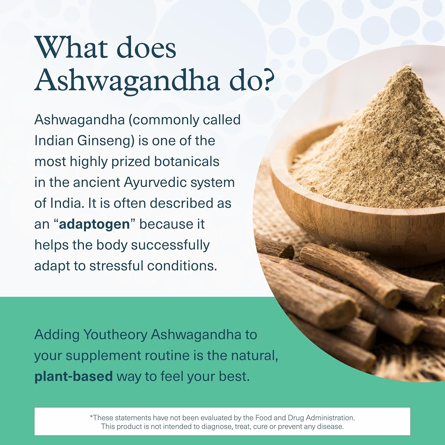 Youtheory Ashwagandha + GABA - Adaptogenic Blend with Organic KSM-66 & Ginger - Aids Stress Relief & Mood* - Supports Energy Levels* - 60 Vegetarian Capsules (30-Day Supply) - Image 4