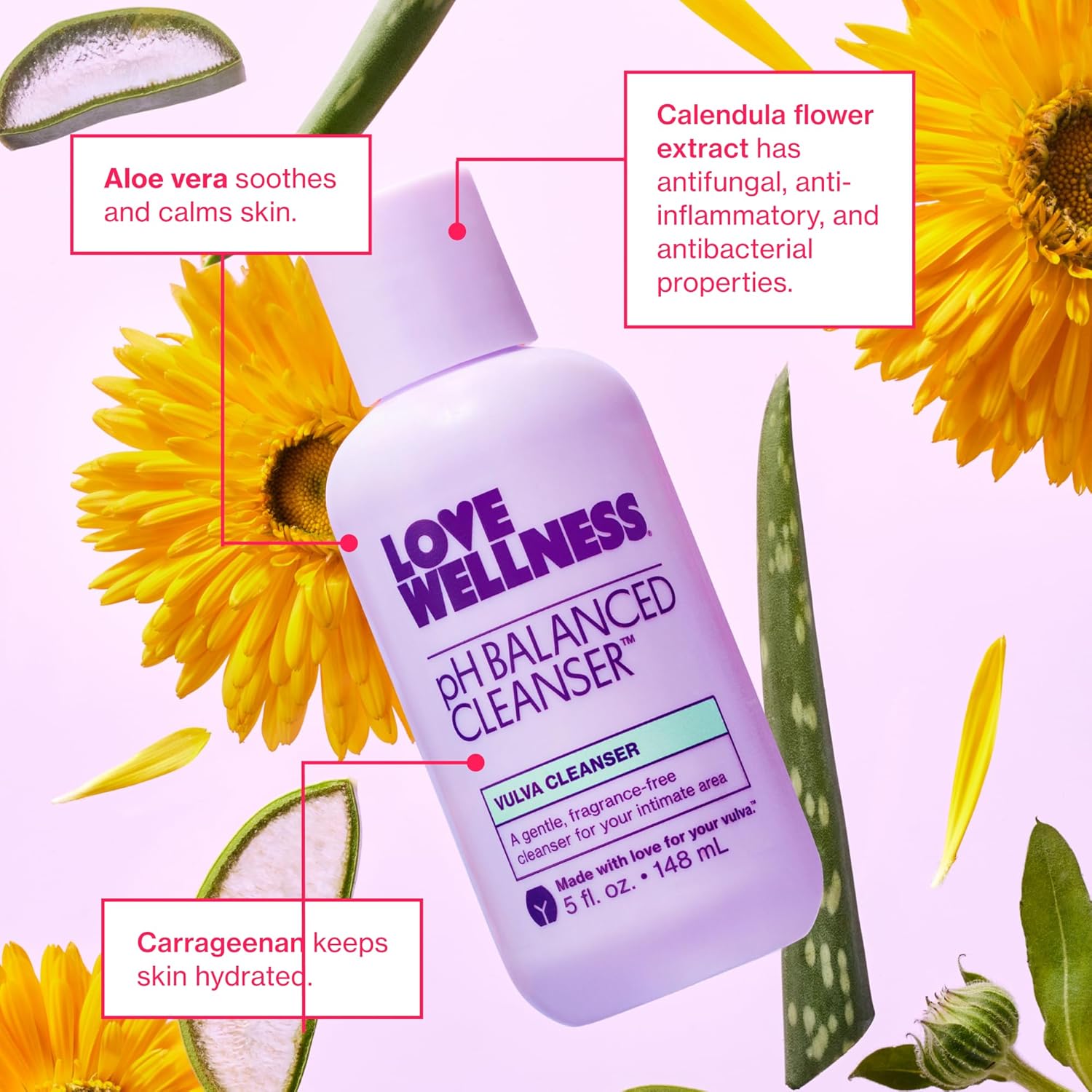 Love Wellness pH Balancing Cleanser & pH Balancing Wipes | Her Essentials Duo | On The Go Support for Her | Cleanser for Balanced pH, Intimate Health & Hygiene - Image 6