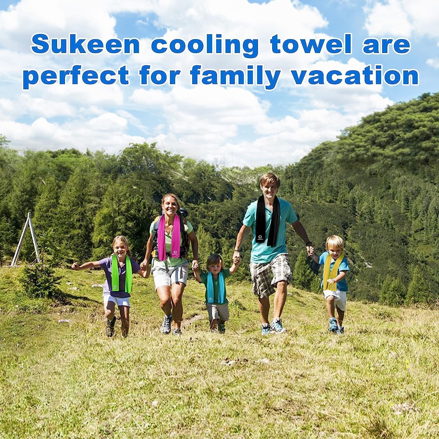Sukeen 4Pack Cooling Towel (40"x12") for Neck and Face, Soft & Breathable Chilly Sports Towel, Quick-Drying Sweat Absorbing Cooling Neck Wraps Cooling for Yoga, Sport, Running, Workout - Image 8