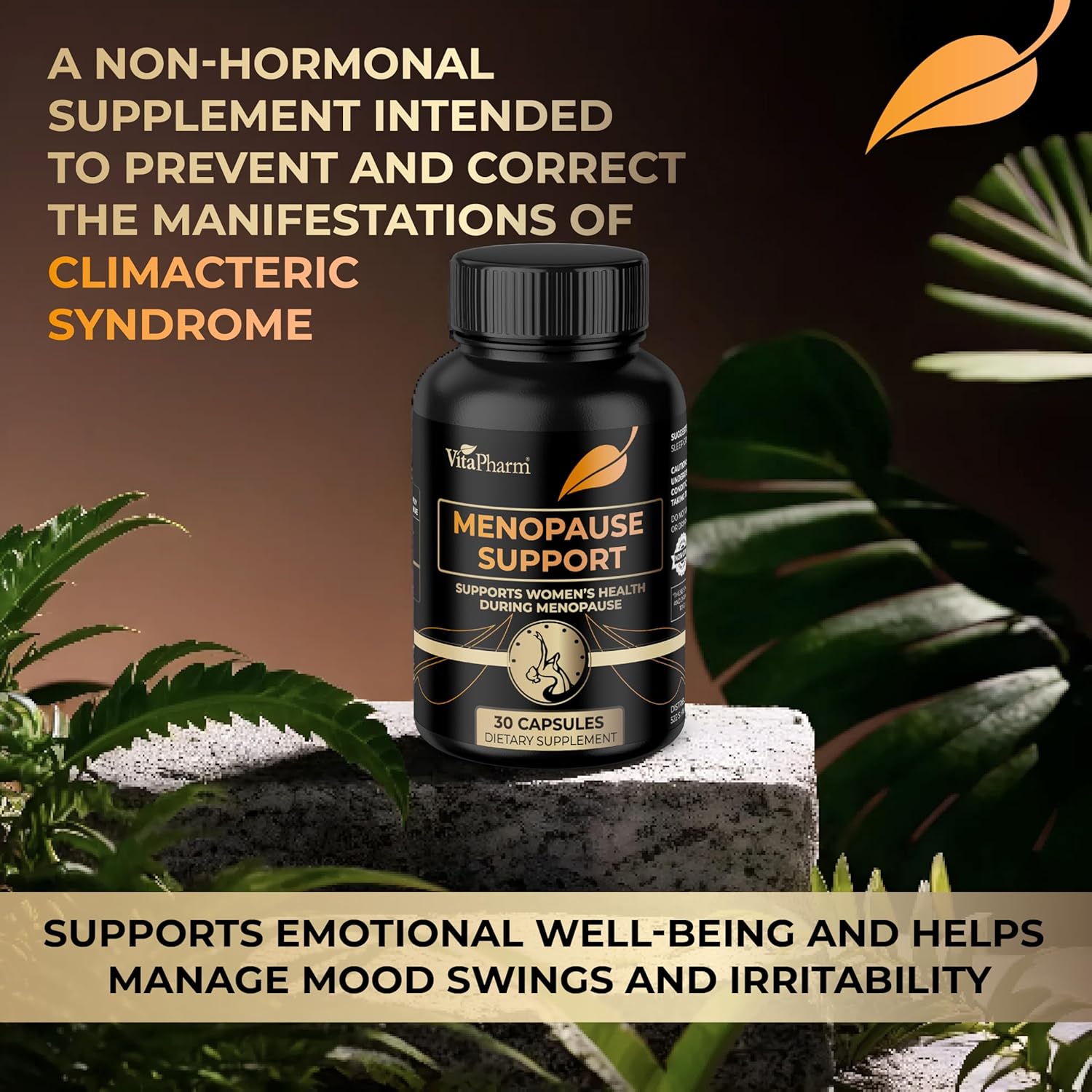 Menopause Supplements for Women – Non-Hormonal Hot Flash & Night Sweat Support | Mood Swings, Irritability, Healthy Weight & Fatigue – Beta-Alanine Formula – 30 Capsules - Image 6