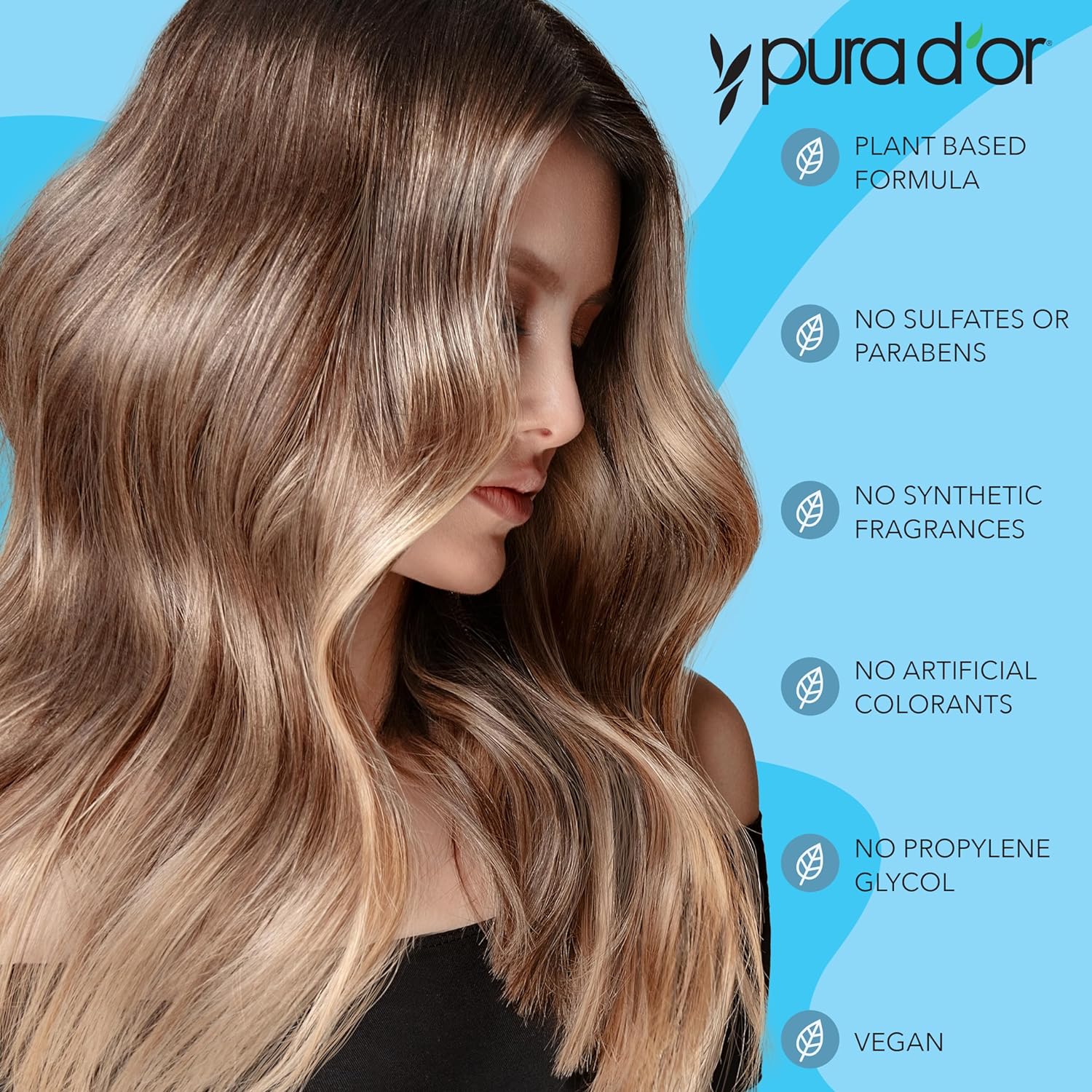 PURA D'OR 16 Oz Hair Thinning Therapy Biotin Shampoo - LAVENDER VANILLA Scent - CLINICALLY TESTED Effective Results, Herbal Blend Hair Thickening Products Women & Men, Color Safe Routine Shampoo - Image 3