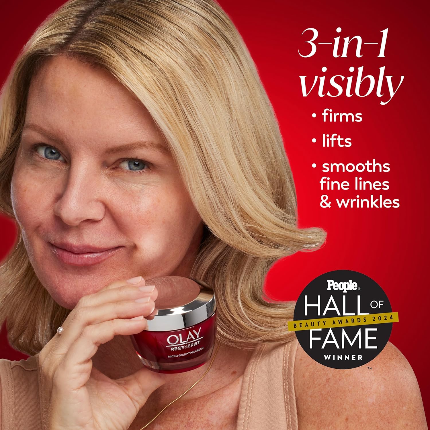 Olay Regenerist Micro-Sculpting Cream Face Moisturizer, Trial Size 0.5 oz - Image 3