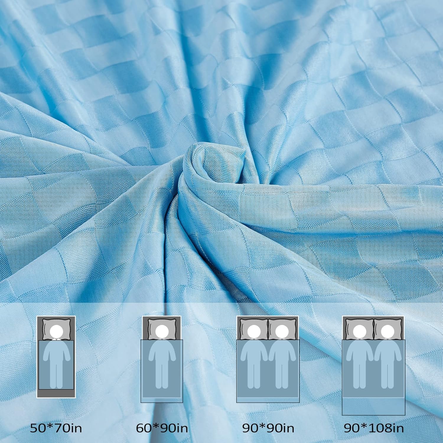 Topcee Cooling Blanket, Summer Cooling Blankets for Hot Sleepers, Arc-Chill Q-Max>0.5 Cool Fiber, Oeko-TEX 100% Certified, Soft, Breathable, Double-Side Bed Throw,Keep Cool for Adults Kids 50"x70" - Image 6