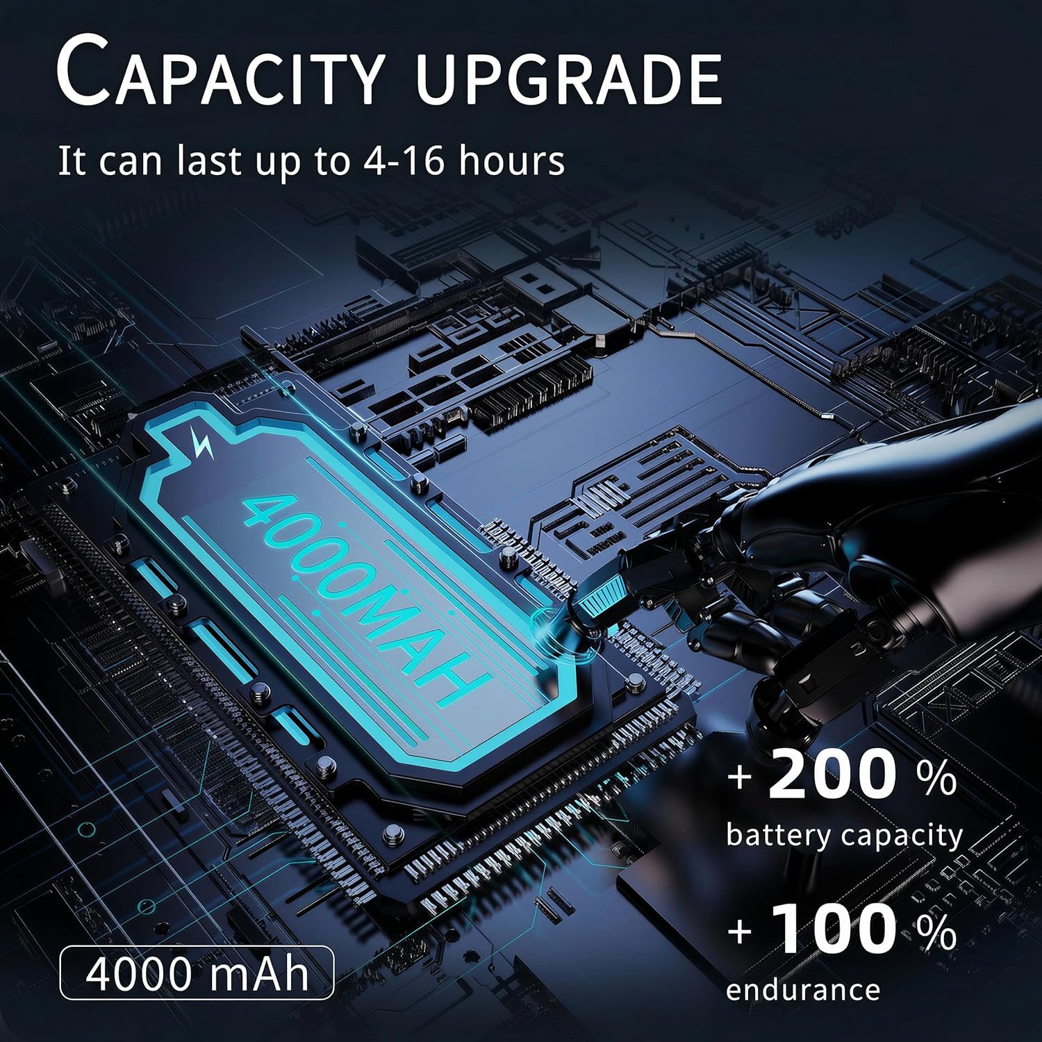 FrSara Portable Fan, Personal Neck Fan that Blows Cold Air, Upgraded 4000mAh,Long Endurance,Upgraded air volume,Easier to Use,360° Cooling,No Hair Twisting,Non-Slip Material,Rechargeable,3-Speed - Image 2