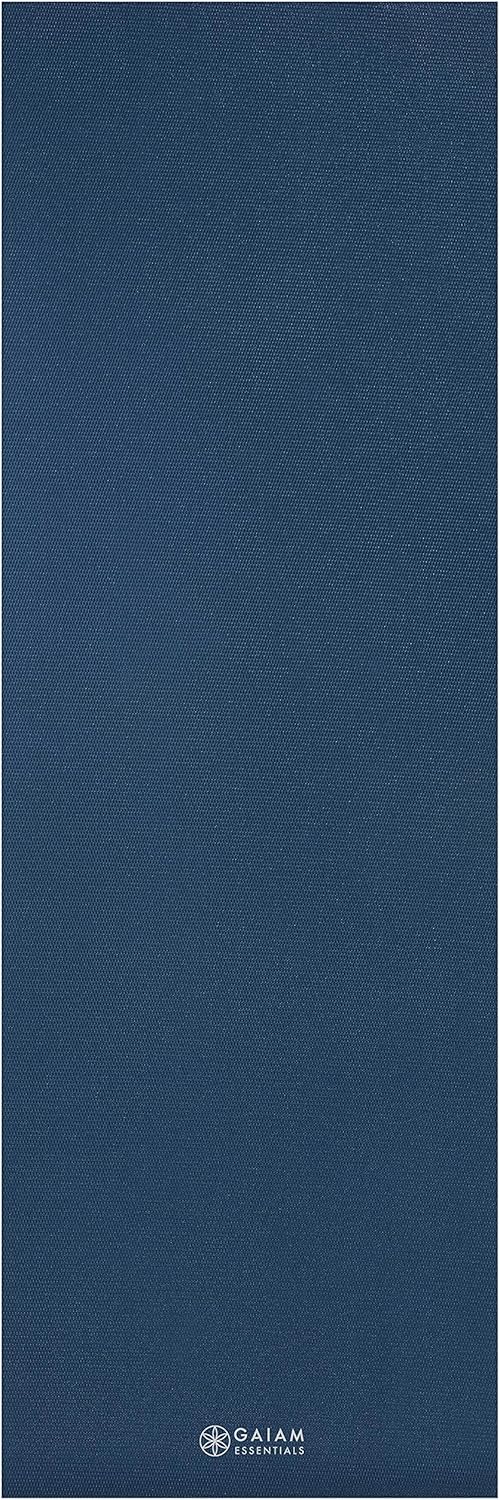 Gaiam Essentials 1/4" Thin (6mm) Yoga & Pilates, Fitness & Exercise Mat with Easy-Cinch Carrier Strap Cusion Support For Fitness and Gym Workouts - Image 10