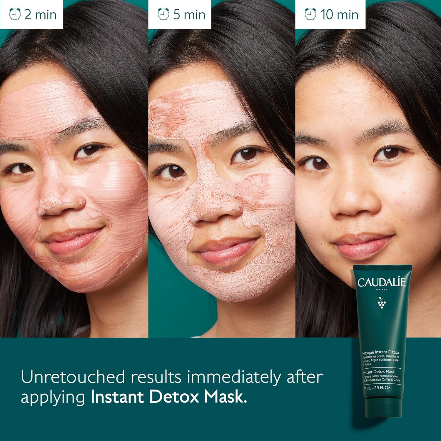 Caudalie Instant Detox Mask Pore Minimizing - Visibly Eliminates Excess Sebum and Visibly Tightens Pores in as Little as 10 Minutes - Image 6