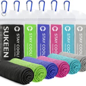 Sukeen Cooling Towels(40"x12") for Neck & Head, Soft Breathable Chilly Towel for Yoga, Golf, Gym, Camping, Running, Workout & More Activities