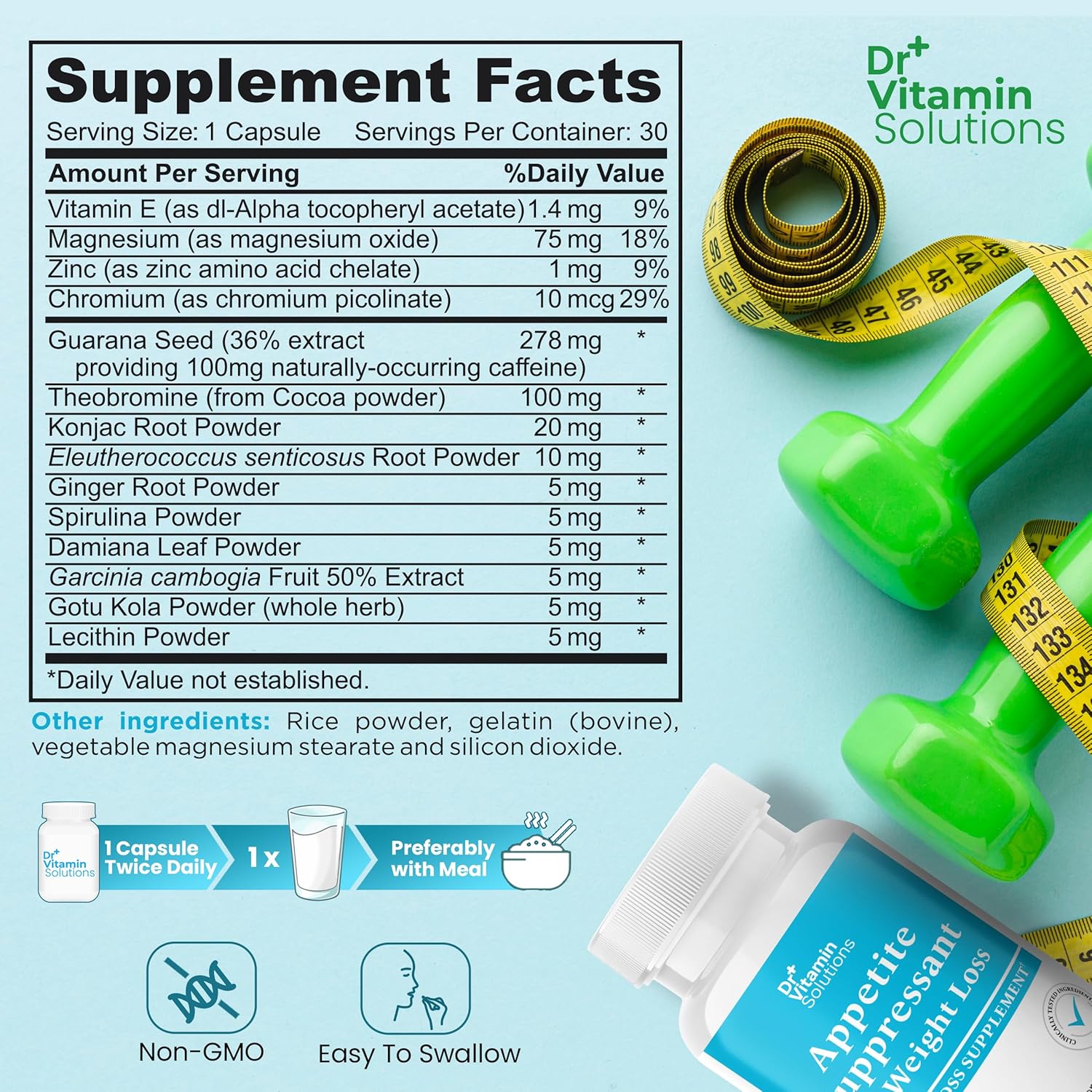 Appetite Suppressant for Weight Loss - Diet Pills, Fat Burner for Women & Men w/ Garcinia, Ginger Root, Guarana - Thermogenic Metabolism Booster, Ephedra Free, Energy Support, Made in USA, 30 Capsules - Image 7