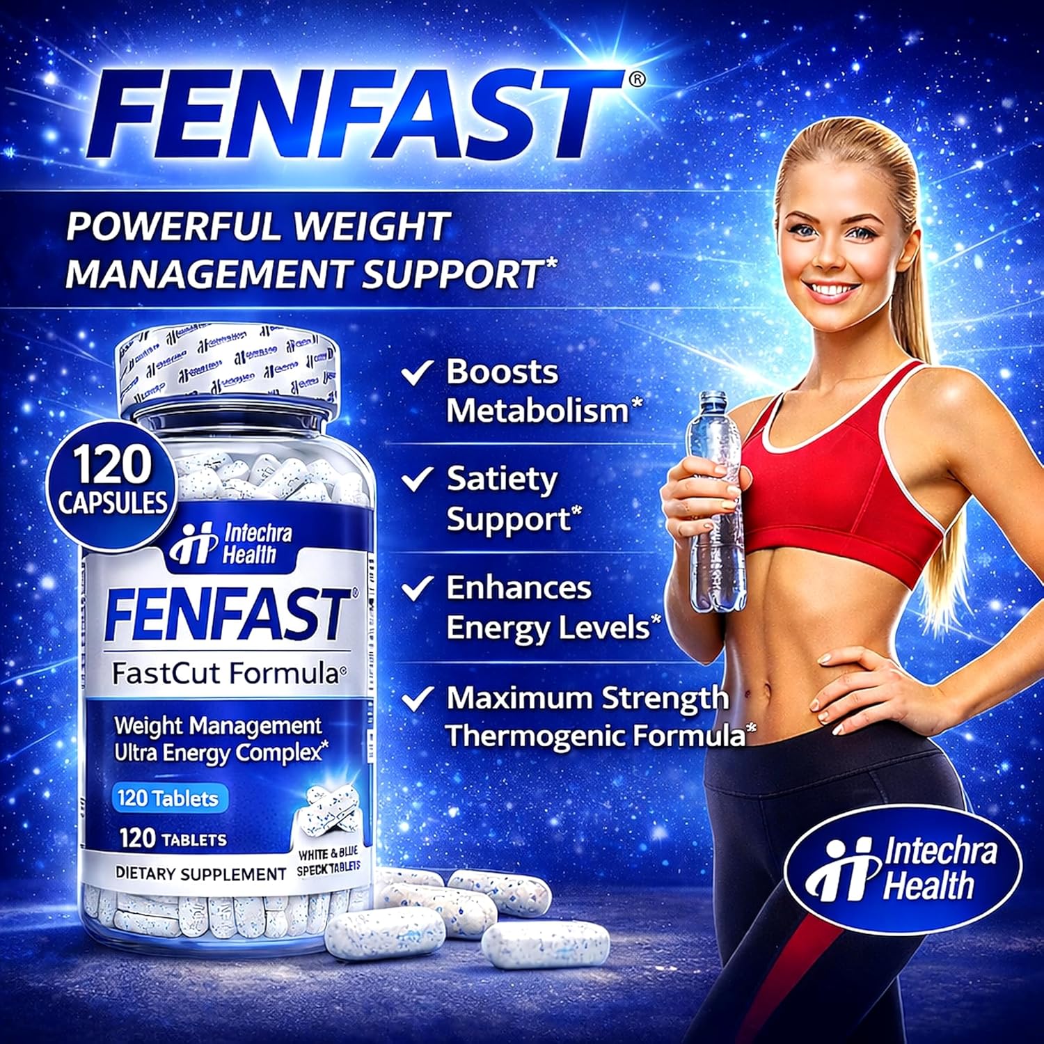 Diet Pills that Work for Weight Management Best Diet Pills + Powerful Energy Boost 120 White Blue Tablets - Image 7