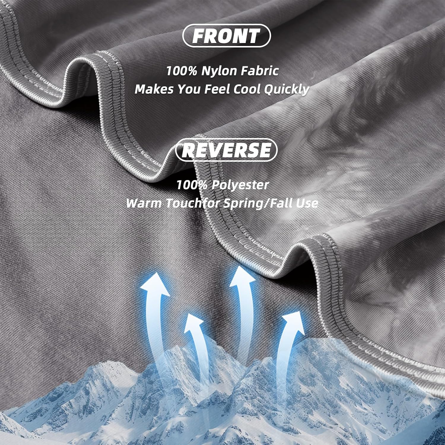 inhand Cooling Blanket Queen Size (90"x90"), Cooling Blankets for Hot Sleepers, Absorbs Heat to Keep Adults Cool For Summer Nights Sweats, Thin Cold Lightweight Blanket for Couch Bed, All Season Use - Image 4