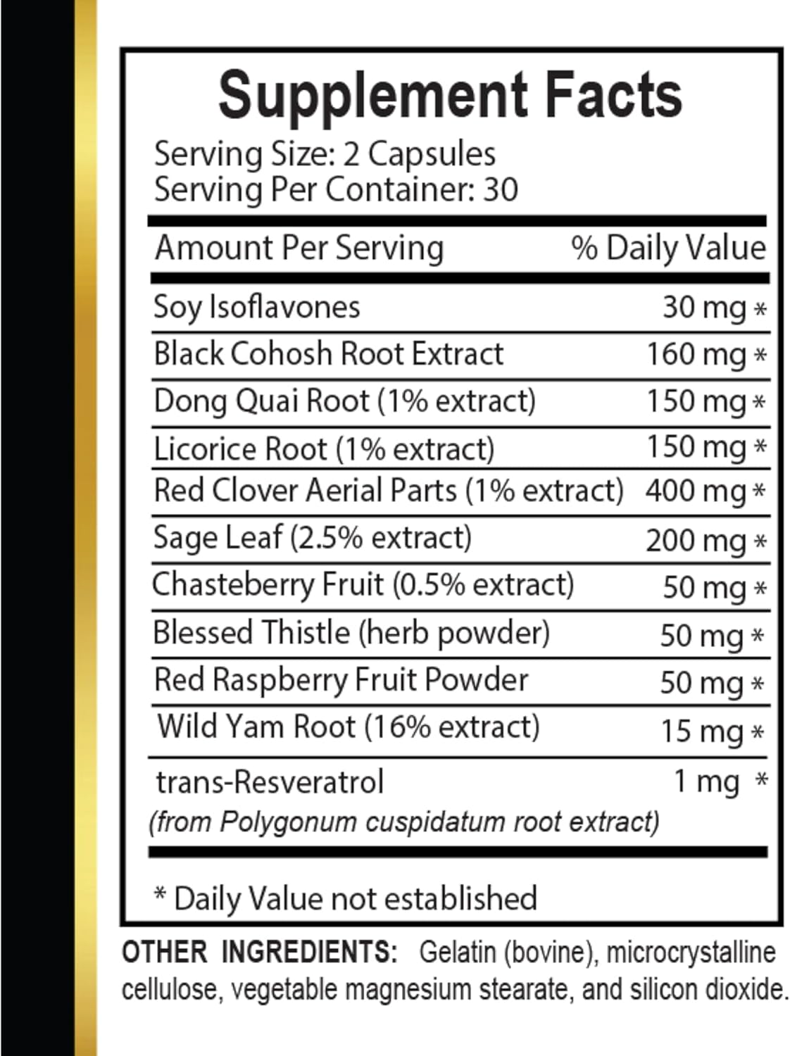Menopause Supplements for Women - Black Cohosh Root, Complete Herbal Menopause Supplement for Women, Menopause, Hot Flashes, Night Sweats - 1 Bottle 60 Capsules - Image 5
