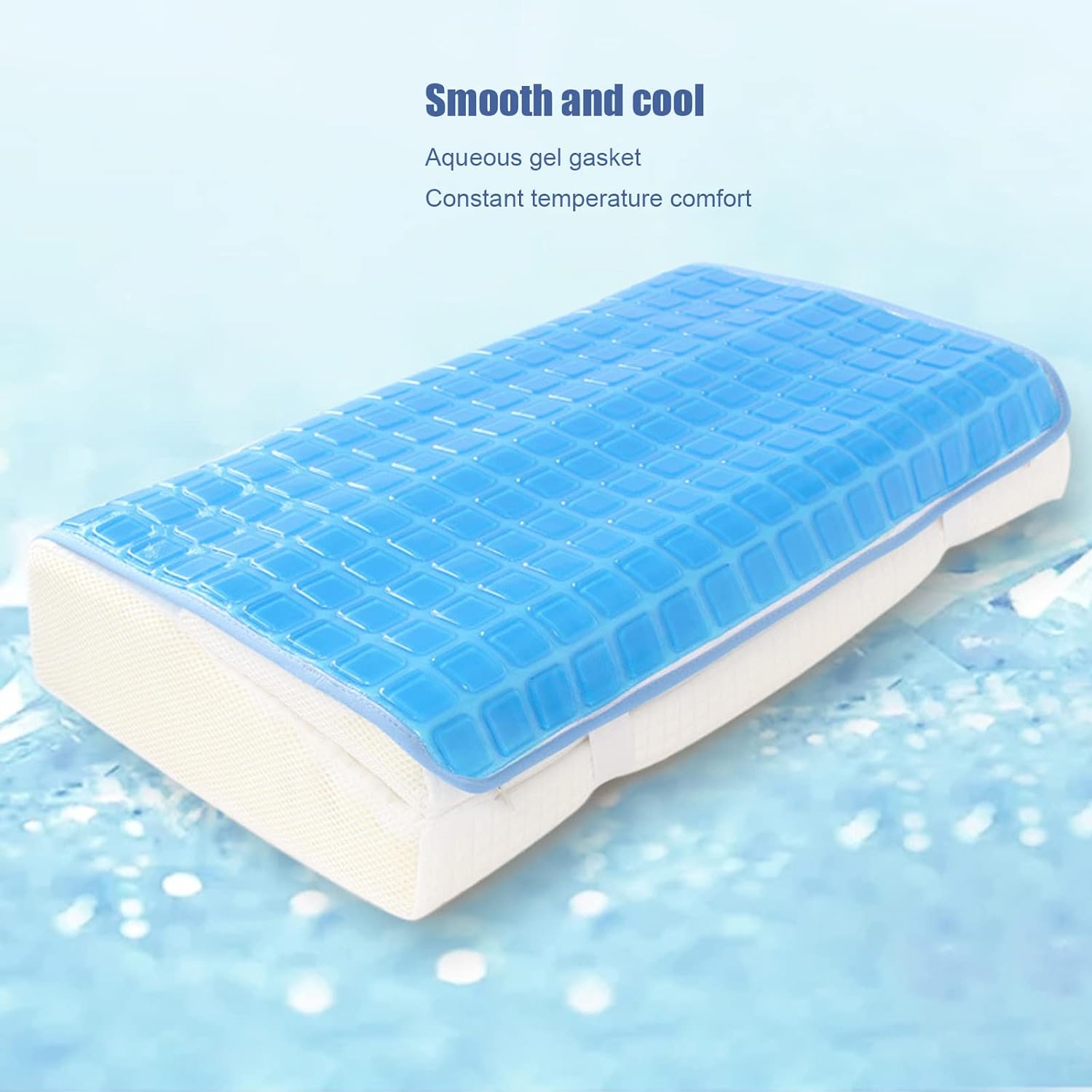 Focket Pillow Cooling Pad, Soft Comfort Gel Pillow Cooling Mat Summer Foldable Ergonomic Pillow Cooling Cushion for Home, Beauty Salon, Reduce Fevers, Migraines, Hot Flashes, Night Sweats - Image 4