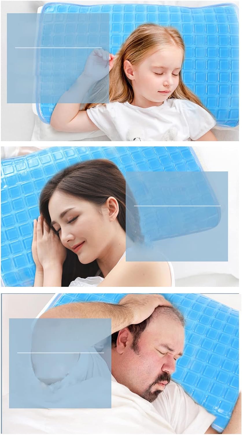 Focket Pillow Cooling Pad, Soft Comfort Gel Pillow Cooling Mat Summer Foldable Ergonomic Pillow Cooling Cushion for Home, Beauty Salon, Reduce Fevers, Migraines, Hot Flashes, Night Sweats - Image 7