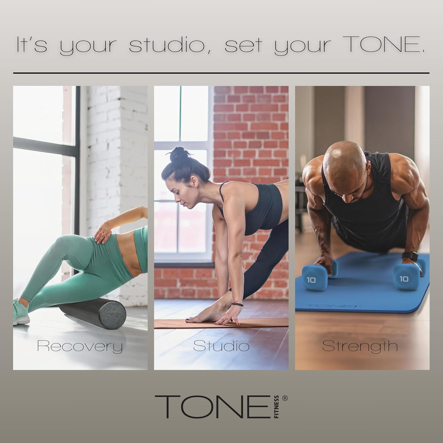 Tone Fitness High Density EPP Foam Exercise Foam Roller for Yoga, Pilates, Stretching, Massage, and Recovery | Multiple Sizes and Colors - Image 9