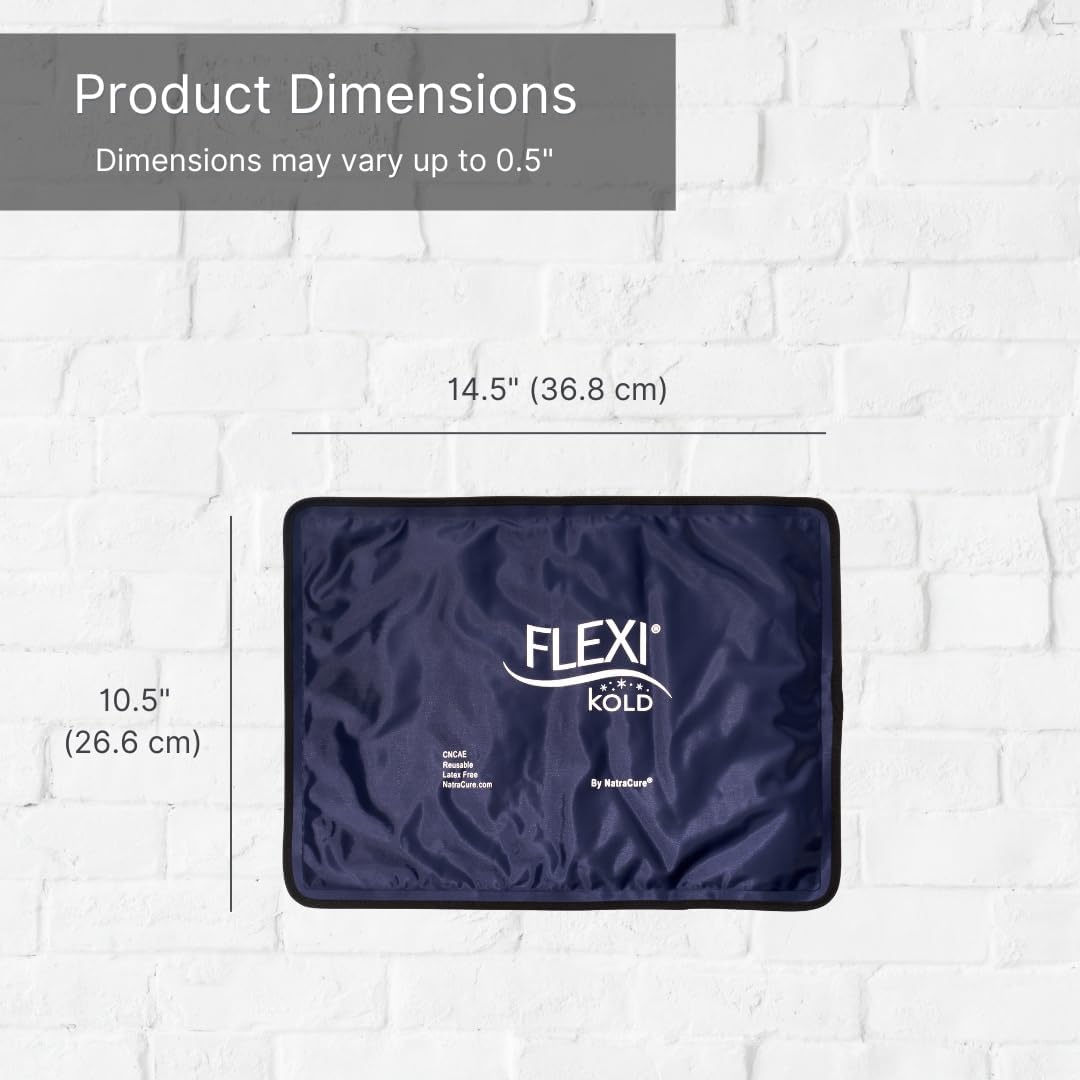 2 FlexiKold Gel Ice Packs (Standard Large: 10.5" x 14.5") - Reusable Cold Pack for Injuries, for Back Pain Relief, Migraine Relief Pad, After Surgery, Postpartum, Headache, Shoulder - 6300-COLD 2PK - Image 6