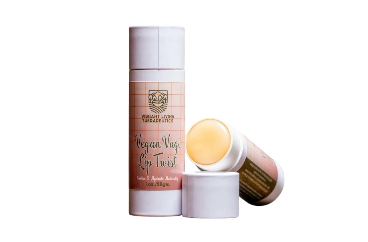 Vegan VagiLipTwist Menopause Balm by VLT| Hormone-Free, Beeswax-Free External Vaginal Moisturizer for Menopause Dryness| Plant-Based Intimate Balm| Eco-Friendly Paper Push-Up Tube| - Image 2