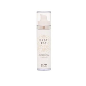 Isabel Fay Anti-itch Vaginal Moisturizer for sensitive skin. Non irritating. No hormones. Prevents and relieves dryness itching, pinching and burning.