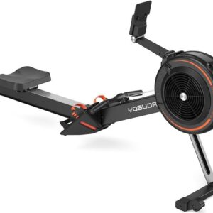YOSUDA R2 Rowing Machine for Home, Professional Adjustable Air Resistance Rower Machines with Self-Powered Monitor, 53.7'' Row Rail, Ergonomic Comfort Seat, Easy Storage