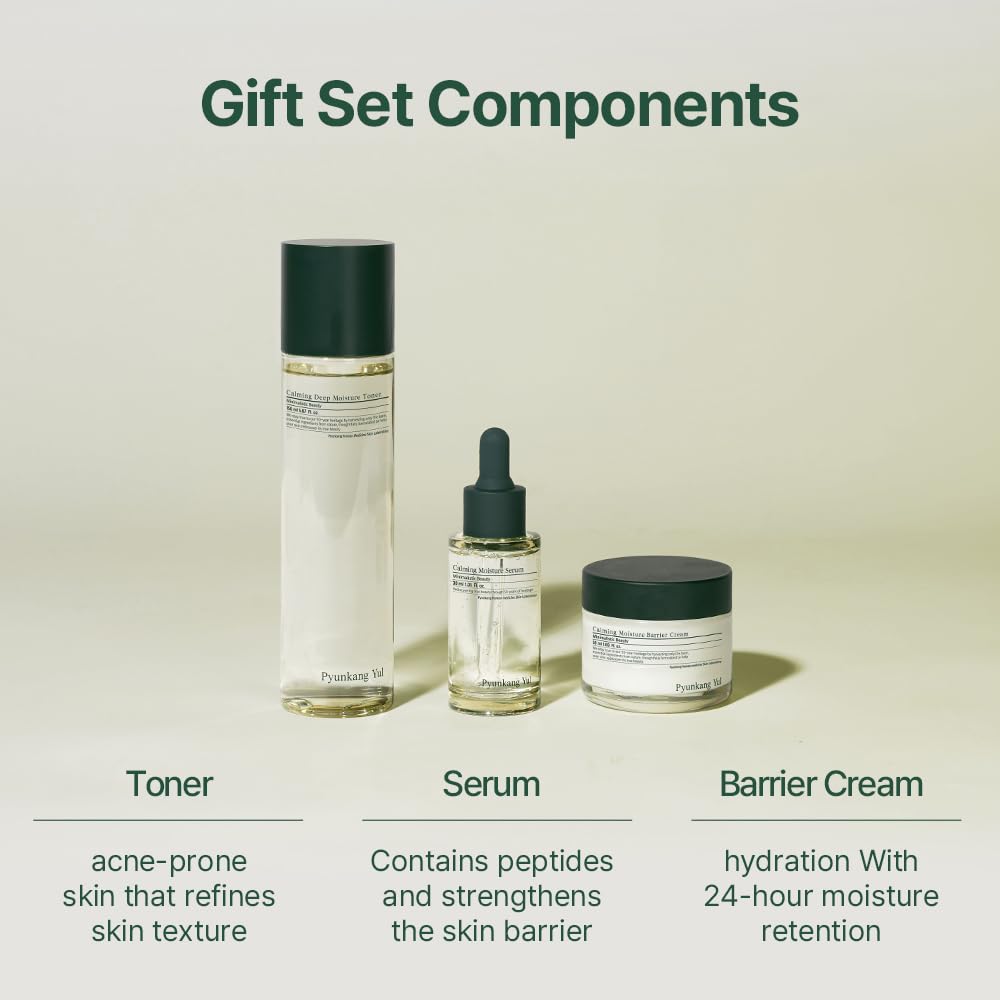 Pyunkang Yul PKY Calming Line Gift Box Set-Korean Facial Skin Care Essential for Daily Moisturizing with Toner, Serum, Cream, Vegan & Cruelty Free - Image 4
