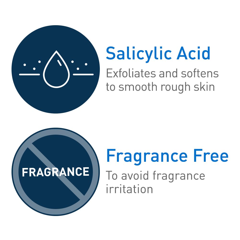 CeraVe Moisturizing Cream with Salicylic Acid, Exfoliating Body Cream with Lactic & Hyaluronic Acid, Niacinamide, and Ceramides, Fragrance Free & Allergy Tested, 16 Ounce - Image 3