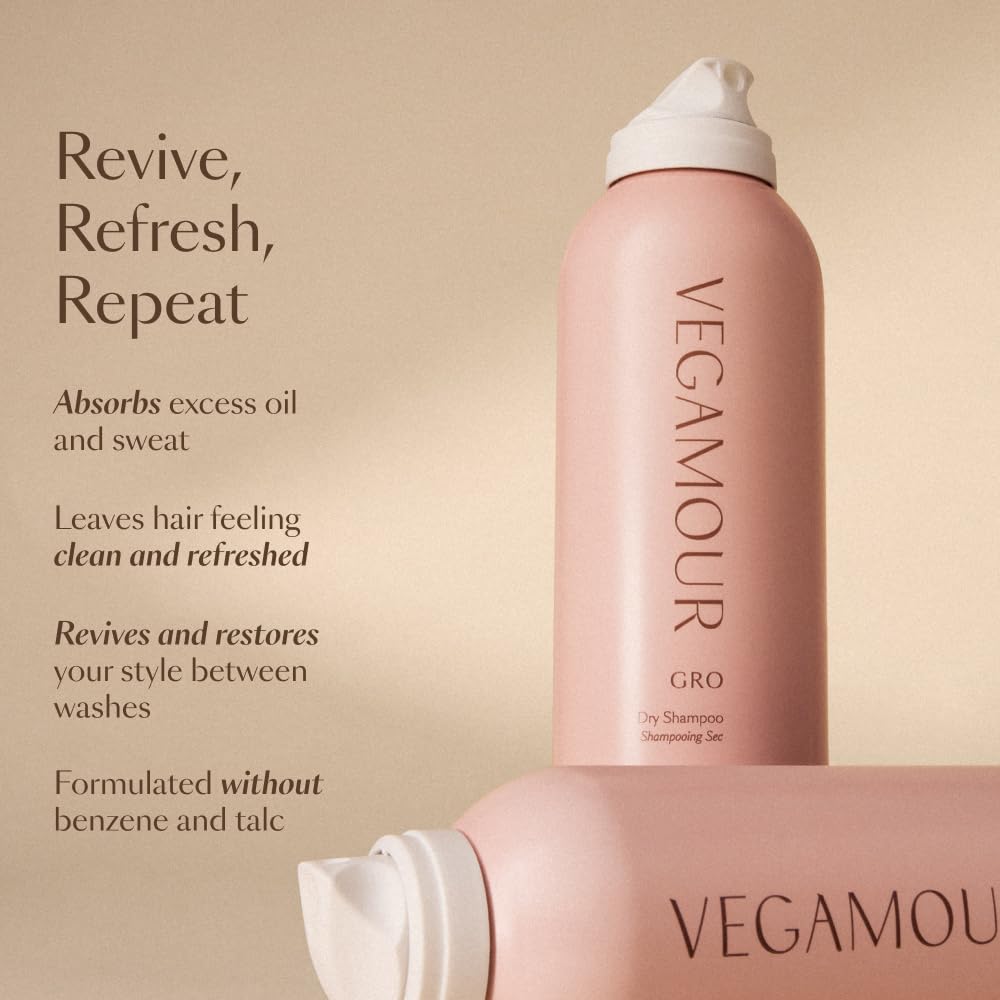 VEGAMOUR GRO Dry Shampoo, Volumizing Dry Shampoo Spray Formulated Without Benzene, Supports Thicker Fuller Looking Hair, Natural Citrus Scent - Image 5