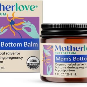 Motherlove Mom's Bottom Balm (1 oz) Organic Herbal Salve w/Witch Hazel for Bottoms During Pregnancy & Postpartum —Non-GMO Ointment