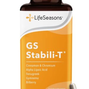 LifeSeasons GS Stabili-T - Blood Sugar Support Supplement - Healthy Circulation & Vision - Maintain Normal Levels - Chromium Cinnamon Gymnema Bilberry & Alpha Lipoic Acid - 90 Capsules