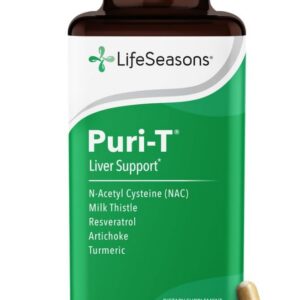 LifeSeasons Puri-T - Liver Cleanse & Detox Support Supplement - Resveratrol, N-Acetyl Cysteine, Milk Thistle, Artichoke & Turmeric - Supports Tissue Regeneration & Healthy Bile Flow - 60 Capsules