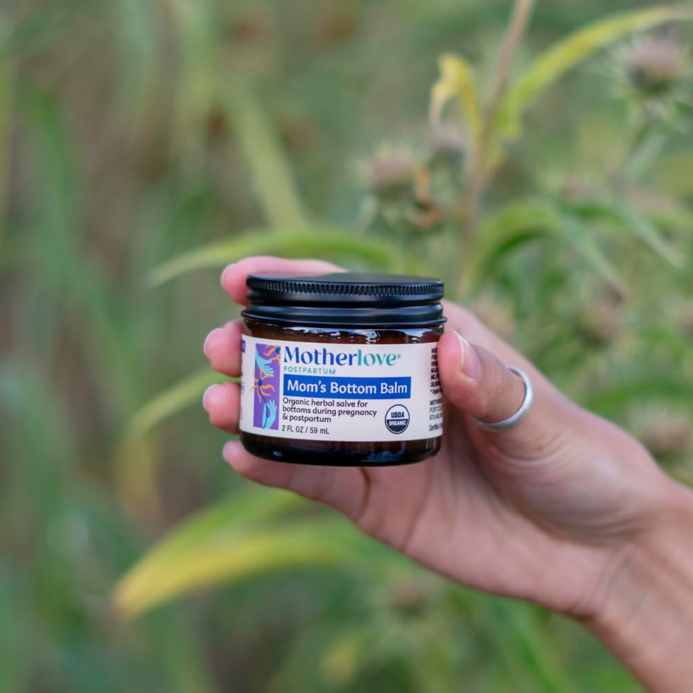 Motherlove Mom's Bottom Balm (1 oz) Organic Herbal Salve w/Witch Hazel for Bottoms During Pregnancy & Postpartum —Non-GMO Ointment - Image 4