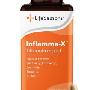 LifeSeasons Inflamma-X Joint & Tissue Support Supplement – Supports Muscle Comfort, Recovery & Flexibility – Herbal Formula with Turmeric, Bromlein, Boswellia & Protease Enzymes – 60 Capsules