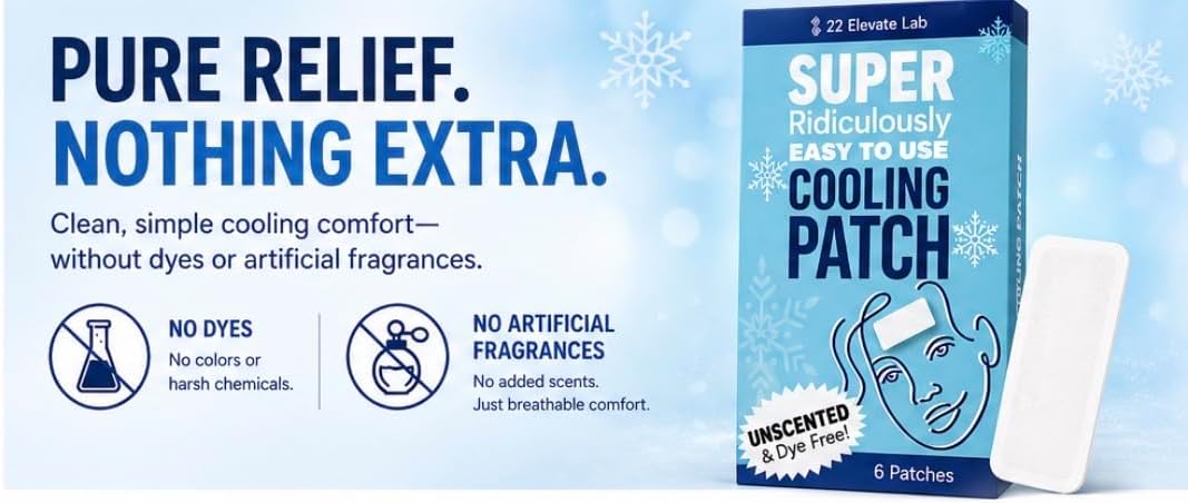 Unscented and Dye Free - 22 Elevate Lab Cooling Patches – Portable Soft Gel Pads for Refreshing Comfort & Temperature Relief – Air-Activated Reusable Design – 6 Count - Image 5