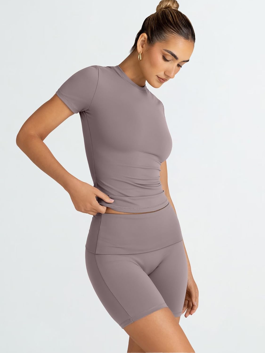 Trendy Queen Womens 2 Piece Workout Short Set for Summer Gym Pilates Yoga Going Out - Image 3