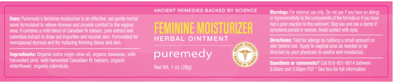 Puremedy - Feminine Herbal Salve - All-Natural Moisturizing Comfort Balm with Calendula & Elder Flower for Feminine Wellness, 1oz - Image 3