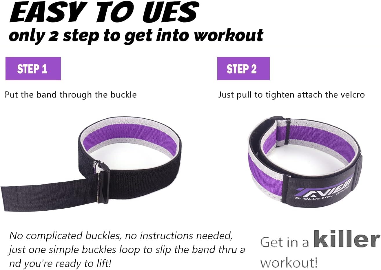 Occlusion Bands for Women Glutes & Hip Building, Blood Flow Restriction Bands BFR Bundle Booty Bands, Best Fabric Resistance Bands for Exercising Your Butt, Squat, Thigh, Fitness - Image 6