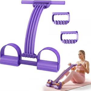 Upgrade 8 Tubes Pedal Resistance Bands with Handles, 2026 New 4 in 1 Multifunction Tension Rope Exercise Bands with Handles for Full Body Workout Yoga Stretching Waist Arm Leg