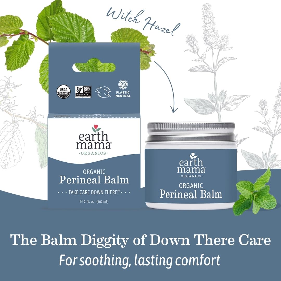Earth Mama Organic Perineal Balm | Naturally Cooling Herbal Salve for Pregnancy and Postpartum Relief with Witch Hazel & Calendula, Feminine Care Essentials, No Benzocaine or Butane, 2-Oz (2-Pack) - Image 7