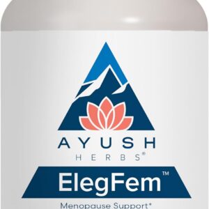 Ayush Herbs ElegFem - Menopause Supplements for Women, Hormone Balance for Women, Perimenopause Natural Hormone Support, Hot Flash Support with Cohosh - 60 Servings