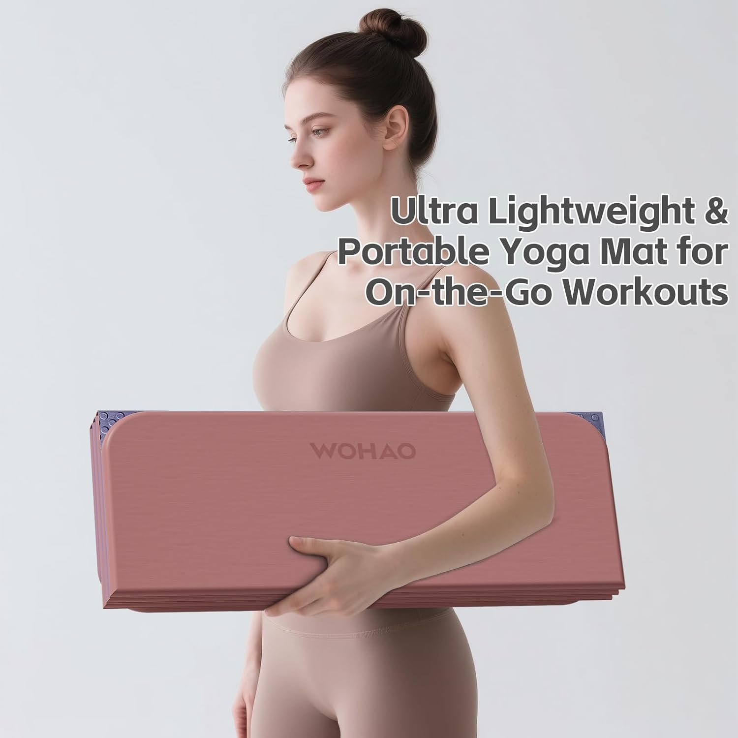7-Fold Yoga Mat 70"x24" - 1/2 Inch Thick Folding Exercise Mat, Compact Non-Slip TPE Mat for Travel, Storage, Yoga & Home Gym, Lightweight & Portable - Image 4
