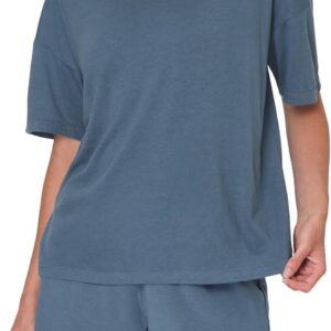 Hanes Women's Pajamas Set, Comfywear Pajamas for Women Set, Originals SupertSoft Loungewear, T-Shirt & Sleep Shorts