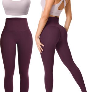 Workout Sets for Women 2 Piece Seamless High-Waisted Leggings & Cross Back Padded Sports Bra for Yoga Pilates