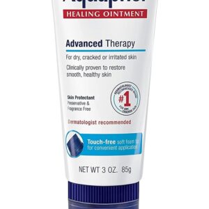 Aquaphor Healing Ointment Advanced Therapy Skin Protectant with Touch-Free Applicator, 3 Oz Tube, Pack of 3