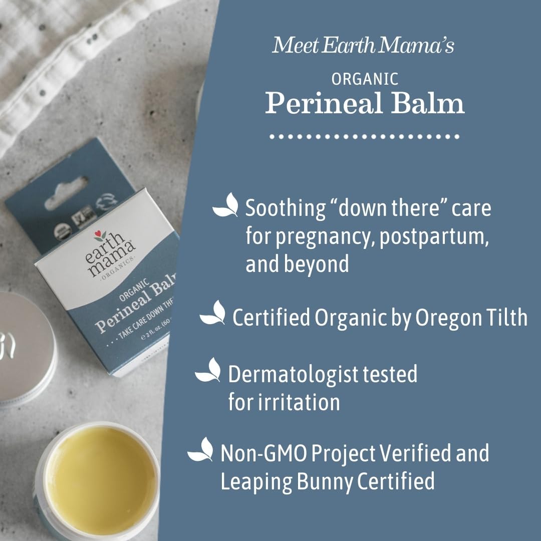 Earth Mama Organic Perineal Balm | Naturally Cooling Herbal Salve for Pregnancy and Postpartum Relief with Witch Hazel & Calendula, Feminine Care Essentials, No Benzocaine or Butane, 2-Oz (2-Pack) - Image 5