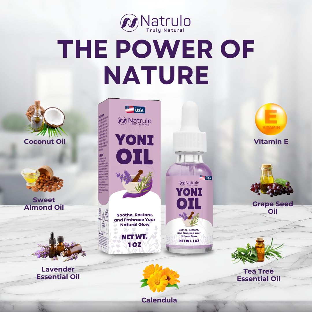 Yoni Oil – Natural Feminine Oil for Women, Odor Control, Dark Spots, Ingrown Hairs & Skin Brightening – pH Balanced, Moisturizing, Herbal Serum with Essential Oils – Intimate Vaginal Care, Made in USA - Image 6