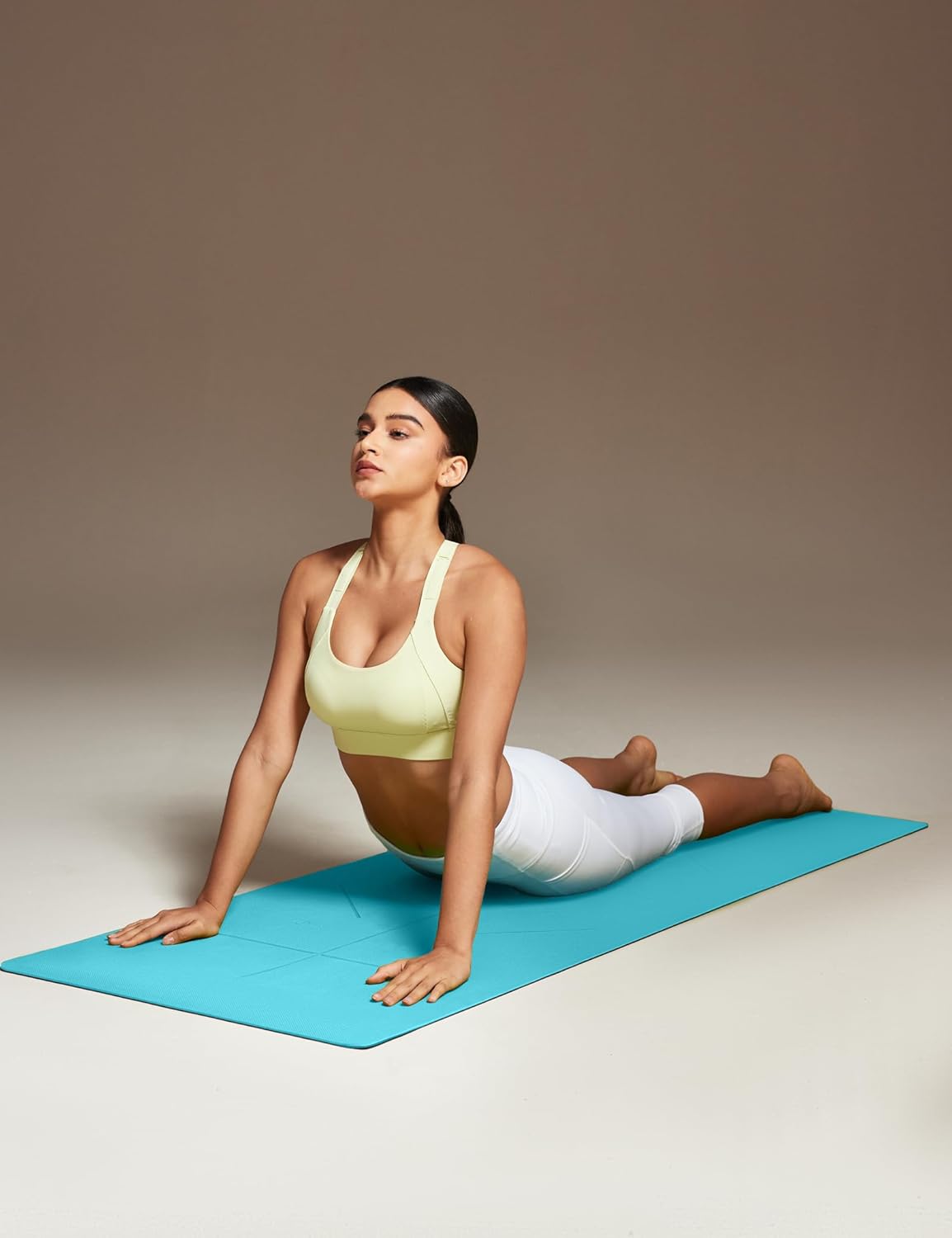 Heathyoga Yoga Mat Non Slip TPE Pilates Exercise Mats for Home Workout Gym Fitness Eco Friendly Thick Hot Yoga Mat with Strap Body Alignment,72"x 26" Thickness 1/4" - Image 6